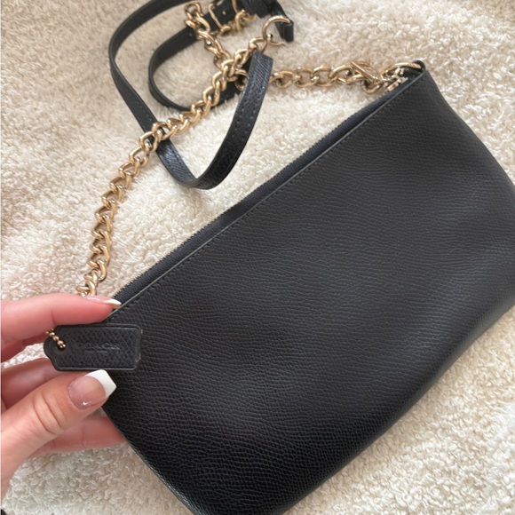 Coach Black Crossbody Bag with Gold Studs - Picture 4 of 9